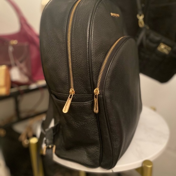 Michael Kors Black Pebbled Leather Backpack - Picture 3 of 3